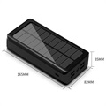 Psooo PS-400 Solarny Powerbank - 4xUSB-A, 30000mAh - Czarny