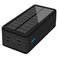 Psooo PS-400 Solarny Powerbank - 4xUSB-A, 50000mAh - Czarny