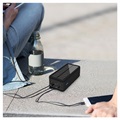 Psooo PS-400 Solarny Powerbank - 4xUSB-A, 50000mAh - Czarny