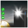 Psooo PS-400 Solarny Powerbank - 4xUSB-A, 50000mAh - Czarny