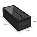 Psooo PS-400 Solarny Powerbank - 4xUSB-A, 50000mAh - Czarny