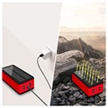 Psooo PS-400 Solarny Powerbank - 4xUSB-A, 50000mAh - Czerwieny