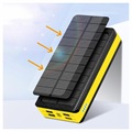 Psooo PS-406 Solarny Powerbank/Bezprzewodowa Ładowarka - 20000mAh - Żółty