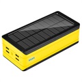Psooo PS-406 Solarny Powerbank/Bezprzewodowa Ładowarka - 40000mAh - Żółty