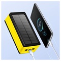 Psooo PS-406 Solarny Powerbank/Bezprzewodowa Ładowarka - 40000mAh - Żółty