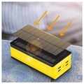 Psooo PS-406 Solarny Powerbank/Bezprzewodowa Ładowarka - 40000mAh - Żółty
