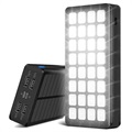 Psooo PS-900 Solarny Powerbank z Oświetleniem LED - 30000mAh - Czarny