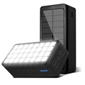 Psooo PS-900 Solarny Powerbank z Oświetleniem LED - 50000mAh - Czarny