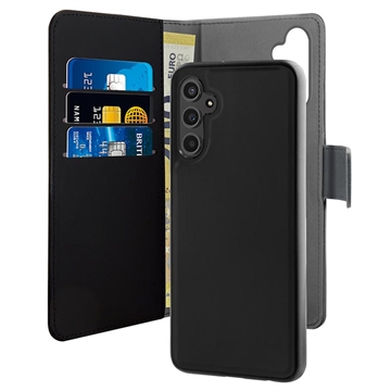 Magnetyczne Etui z Portfelem 2-w-1 Puro do Samsung Galaxy A14 - Czarne