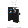 iPhone 13 Pro Max Magnetyczne Etui-Portfel Puro 2-w-1 - Czerń
