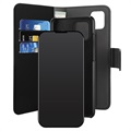 iPhone 12 Pro Max Magnetyczne Etui-Portfel Puro 2-w-1 - Czarne