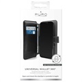 Uniwersalne Obrotowe Etui-Portfel Puro 360 na Smartfon - XL - Czarne