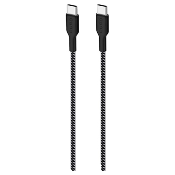 Ultra-wytrzymały kabel USB-C / USB-C Puro Fabric - 1,2 m, 30 W