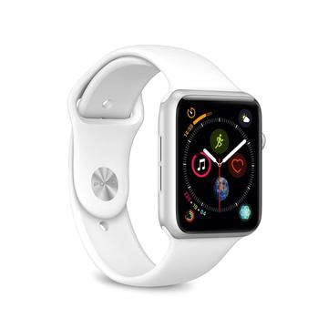 Apple Watch Series 10/9/8/SE (2022)/7/SE/6/5/4/3/2/1 Silikonowa Opaska Puro Icon - 42mm/41mm/40mm/38mm - Biel