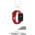 Apple Watch Series 7/SE/6/5/4/3/2/1 Silikonowa Opaska Puro Icon - 45mm/44mm/42mm - Czerwona