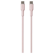 Miękki kabel USB-C / USB-C Puro Icon - 1,5 m - różowy