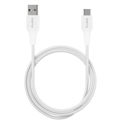 Kabel Puro Plain USB-A/USB-C - 1m, 15W - Biały