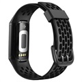 Puro Sport Plus Silikonowy Pasek na Fitbit Charge 5 - Czarny
