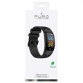 Puro Sport Plus Silikonowy Pasek na Fitbit Charge 5 - Czarny