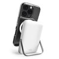Bezprzewodowy power bank Puro Stand Power Mag 10000mAh - kompatybilny z MagSafe - biały