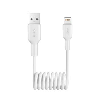 Kabel spiralny Puro USB-A / Lightning - 1m - biały