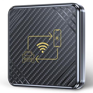 Q1 2-w-1 CarPlay & Android Auto AI Box / adapter przewodowy na bezprzewodowy - czarny / złoty