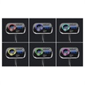 Ładowarka samochodowa QC3.0 / transmiter FM Bluetooth z oświetleniem RGB BC49AQ - Czarna