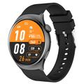 Inteligentny zegarek QX10 z wyświetlaczem AMOLED o przekątnej 1,43 cala i funkcją Bluetooth do monitorowania stanu zdrowia - czarny