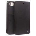 Skórzane Etui z Klapką Qialino Classic iPhone 7 / iPhone 8 - Czarne