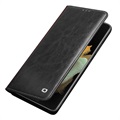 Klasyczne Skórzane Etui z Portfelem Qialino do Samsung Galaxy S21 Ultra 5G - Czarne