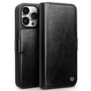 Klasyczne Skórzane Etui z Portfelem Qialino do iPhone 15 Pro Max