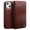 Skórzane Etui z Portfelem Qialino Classic do iPhone 13 Pro Max - Czarne