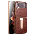 Samsung Galaxy Z Flip4 Pokryte Skórą Etui Qialino Croco
