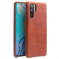 Huawei P30 Pro Skórzany Pokrowiec Qialino Premium - Brąz