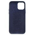 iPhone 12 Mini Skórzany Pokrowiec Qialino Premium - Błękit