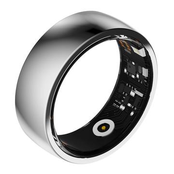 R09M Smart Ring monitorujący stan zdrowia - Rozmiar: 17.8mm - Srebrny