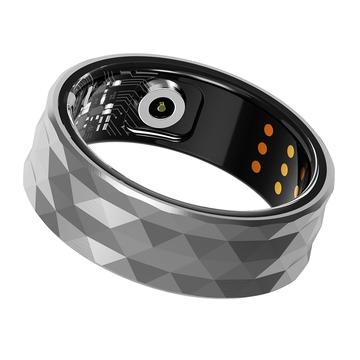 Wodoodporny Smart Ring R12M - Rozmiar: 19.8mm - Srebrny