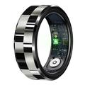R9 Premium Smart Ring ze stali nierdzewnej z etui ładującym - Rozmiar: 9/18.9mm