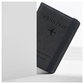 Portfel Podróżny / Etui na Paszport z Blokadą RFID - Czarny