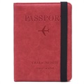 Portfel Podróżny / Etui na Paszport z Blokadą RFID - Czerwony