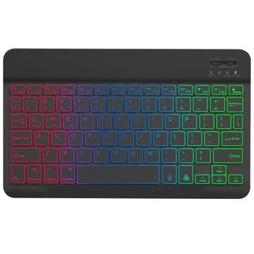 RGB-030 10-calowa bezprzewodowa klawiatura Bluetooth z podświetleniem RGB - US Layout - czarna