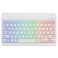 RGB-030 10-calowa bezprzewodowa klawiatura Bluetooth z podświetleniem RGB - US Layout - biała