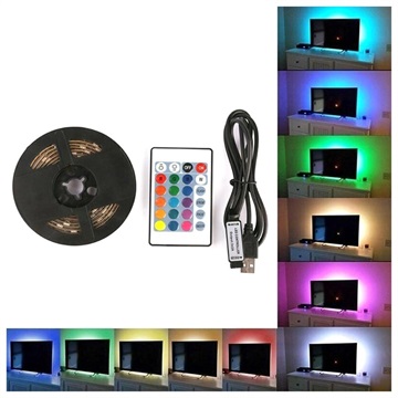 Dekoracyjna Listwa Świetlna RGB LED z 16 Kolorami - 5m