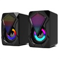 Głośniki RGB Stereo X2 do Gier - 2X3W - Czarne