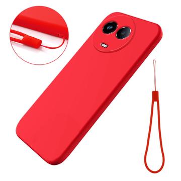 Realme 11/11x Etui z Płynnego Silikonu - Czerwień