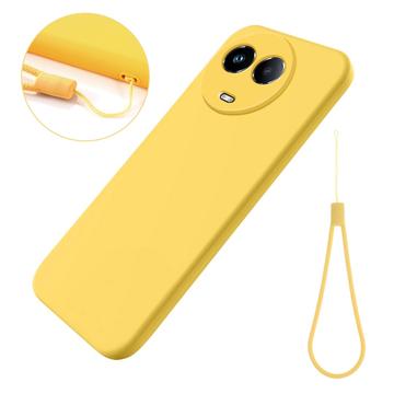 Realme 11/11x Etui z Płynnego Silikonu - Żółty