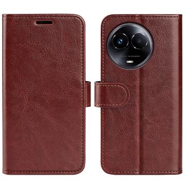 Realme 11/11x Etui portfelowe z magnetycznym zamknięciem - brązowy