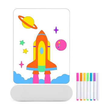 Tablica do rysowania LED z możliwością wielokrotnego ładowania i wymazywania z 7 kolorowymi pisakami