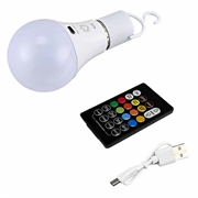 Akumulatorowa żarówka RGB z pilotem i wyłącznikiem czasowym