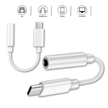 Wysokiej jakości adapter USB-C / 3.5mm Reekin - Biały